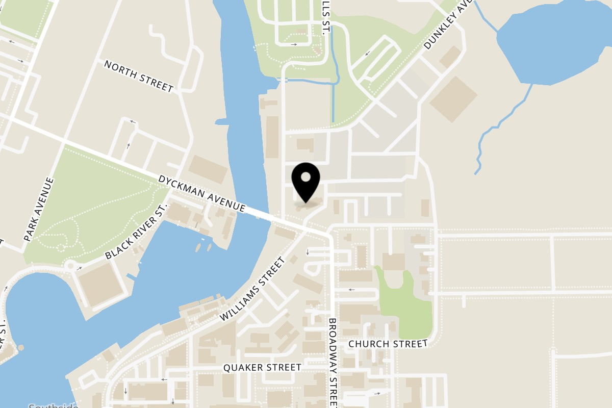 Map showing the location of The Depot on 555 Dyckman Ave in South Haven